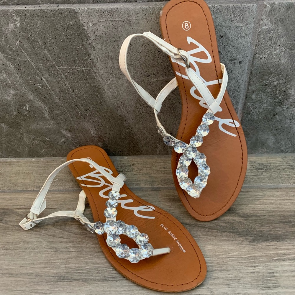 Bejeweled sandals size 8